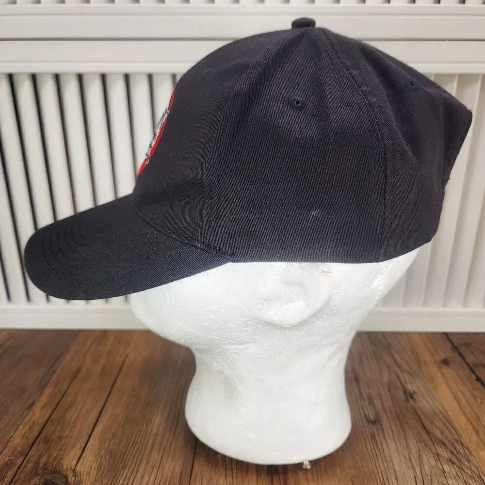 Demon Slayer Kimetsu No Yaiba Hat Cap Strap Back Black Anime Manga Series Logo